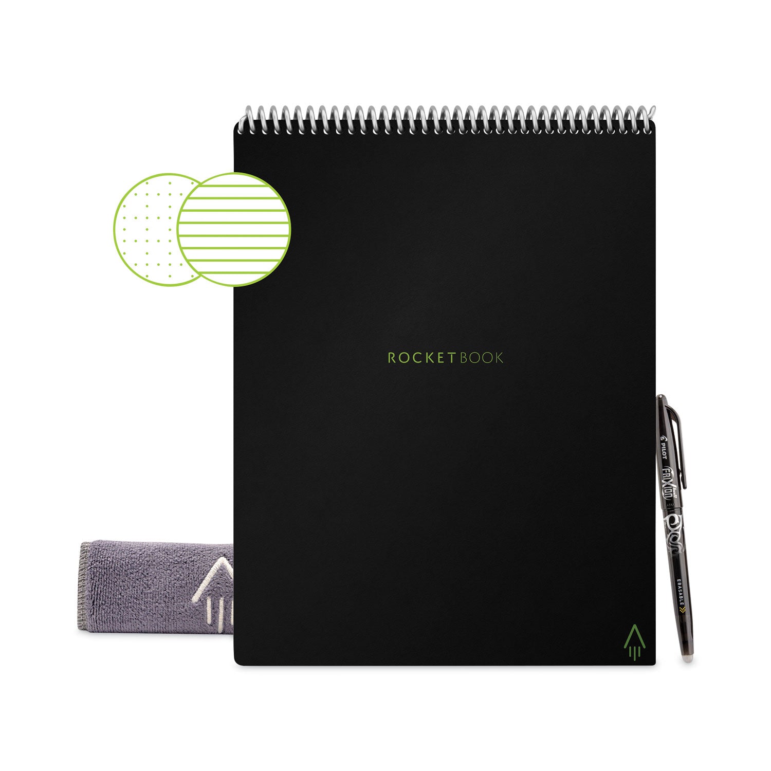 Flip Smart Notepad | Lined/Dot Grid, Black Cover