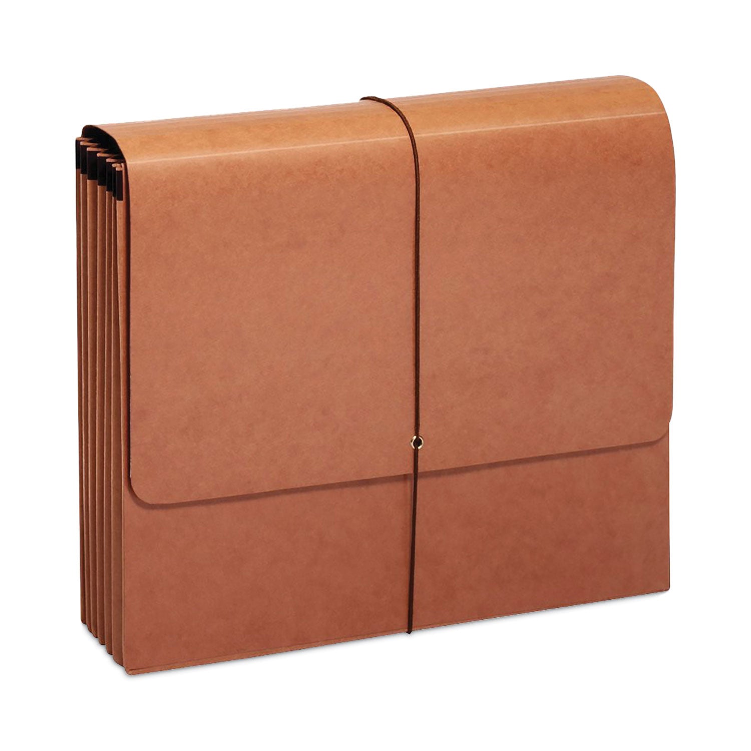 Pendaflex® Earthwise by Pendaflex Reinforced Recycled Expanding Wallet, 5.25" Exp, 1 Section, Elastic Cord Closure, Letter Size, Redrope