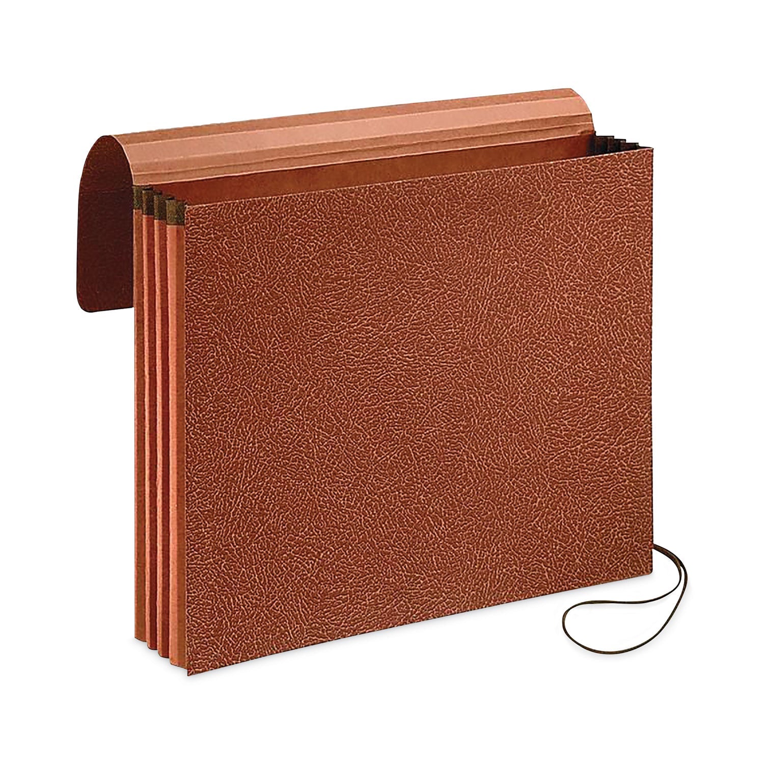 Pendaflex® Earthwise by Pendaflex Recycled Expanding Wallet, 5.25" Expansion, 1 Section, Elastic Cord Closure, Legal Size, Redrope