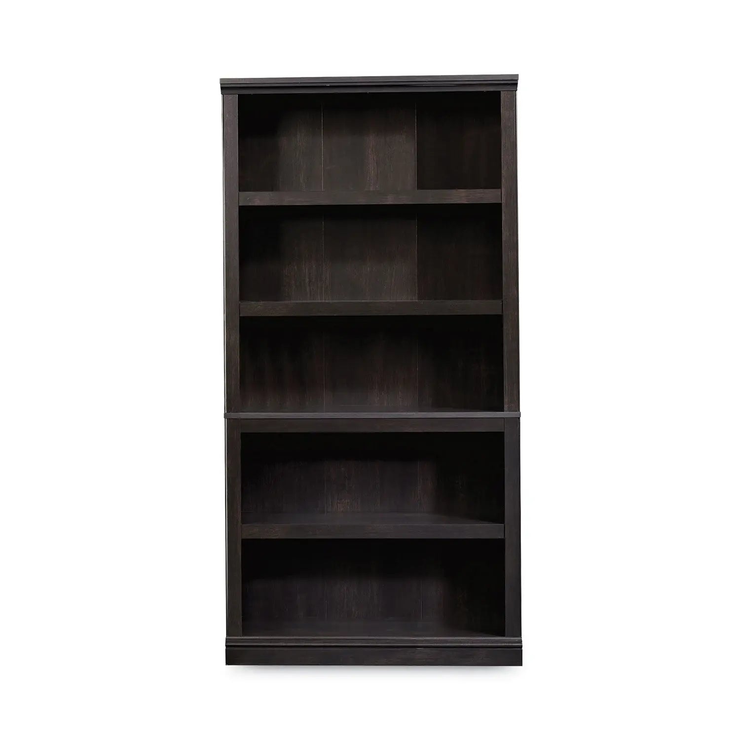 Sauder® Select Collection Bookcase, Five-Shelf, 35.27w x 13.22d x 69.76h, Estate Black - Bloom Skins