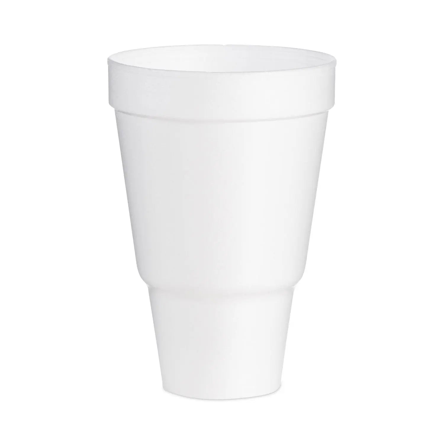 Dart® Foam Drink Cups, Tapered Bottom, 32 oz, White, 25/Bag, 20 Bags/Carton
