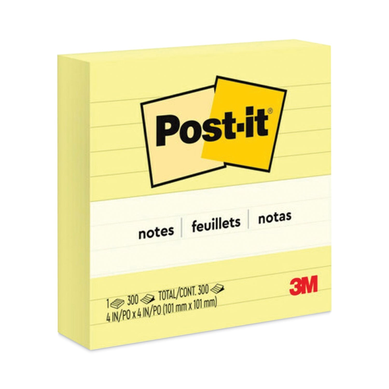 Original Post-it® Notes | 4x4 Ruled, 300-Sheet