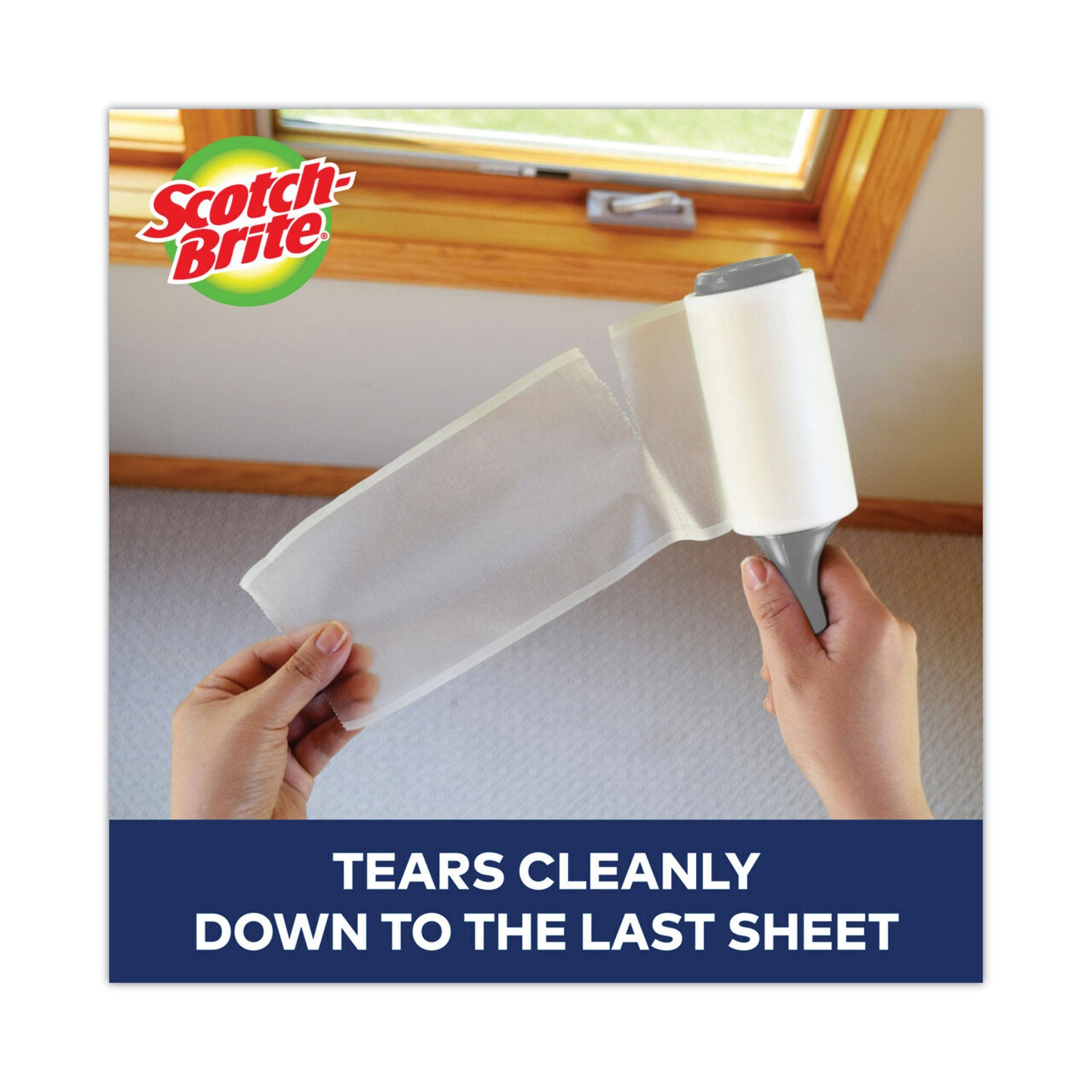 Scotch-Brite™ 50% Stickier Lint Roller, 48 Sheets/Roll