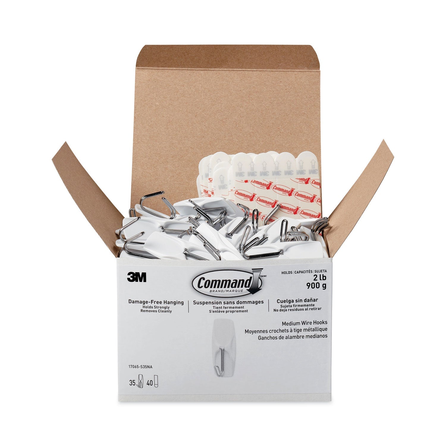 Command Medium Wire Hooks | 35-Pack White