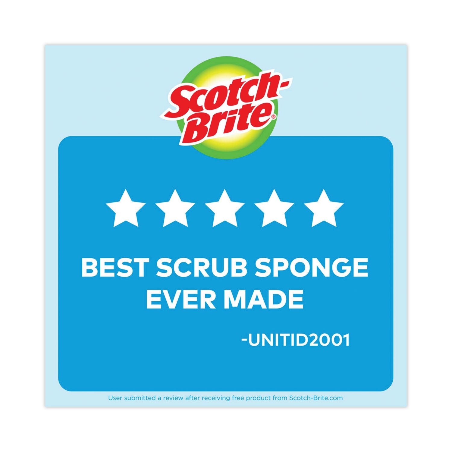 Scotch-Brite® Non-Scratch Multi-Purpose Scrub Sponge, 4.4 X 2.6, 0.8" Thick, Blue, 9/pack