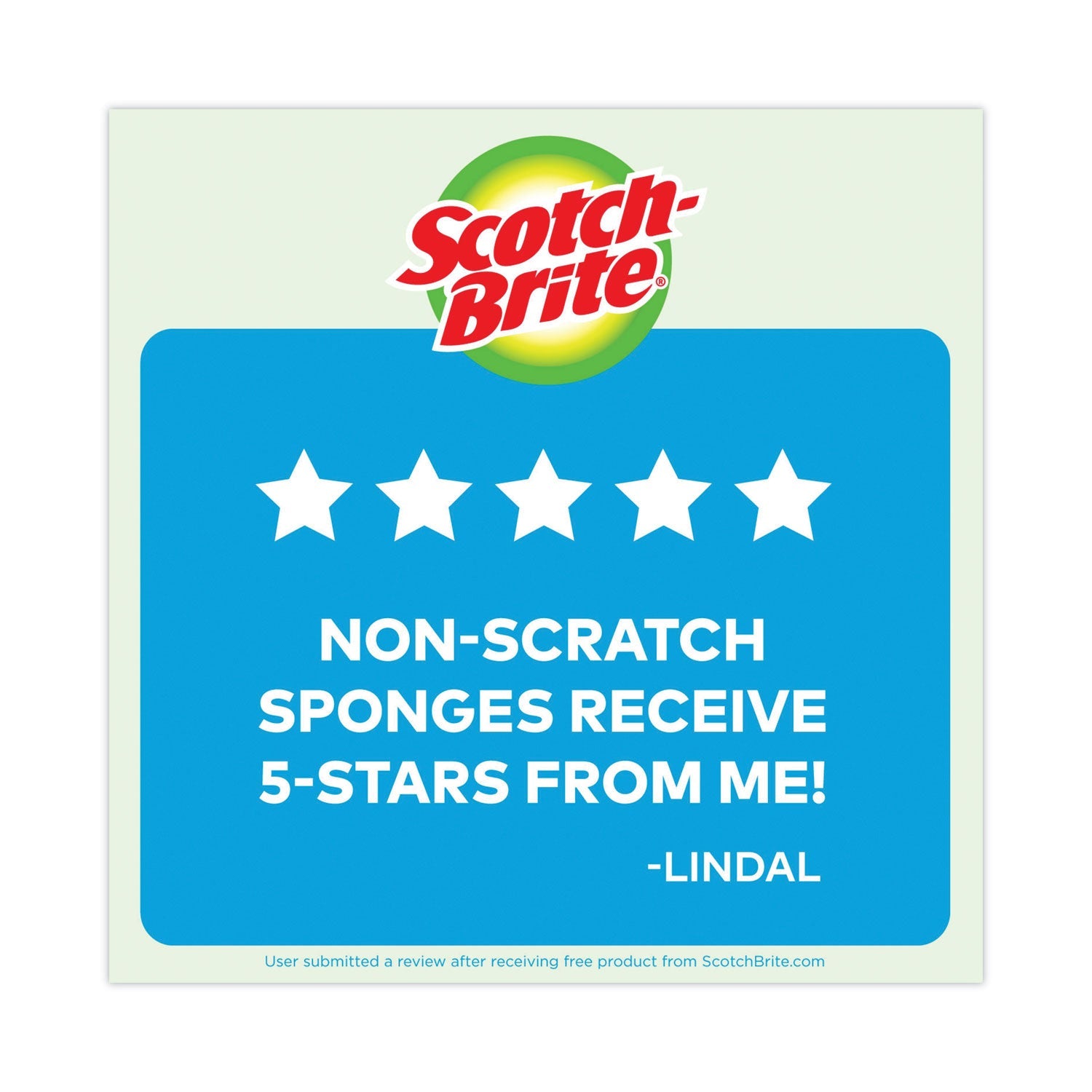 Scotch-Brite® Non-Scratch Multi-Purpose Scrub Sponge, 4.4 X 2.6, 0.8" Thick, Blue, 9/pack