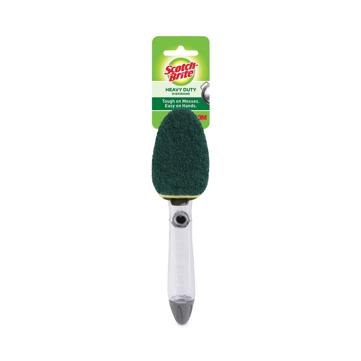 Scotch-Brite® Soap-Dispensing Dishwand, 2.5 X 9.5, Yellow/green