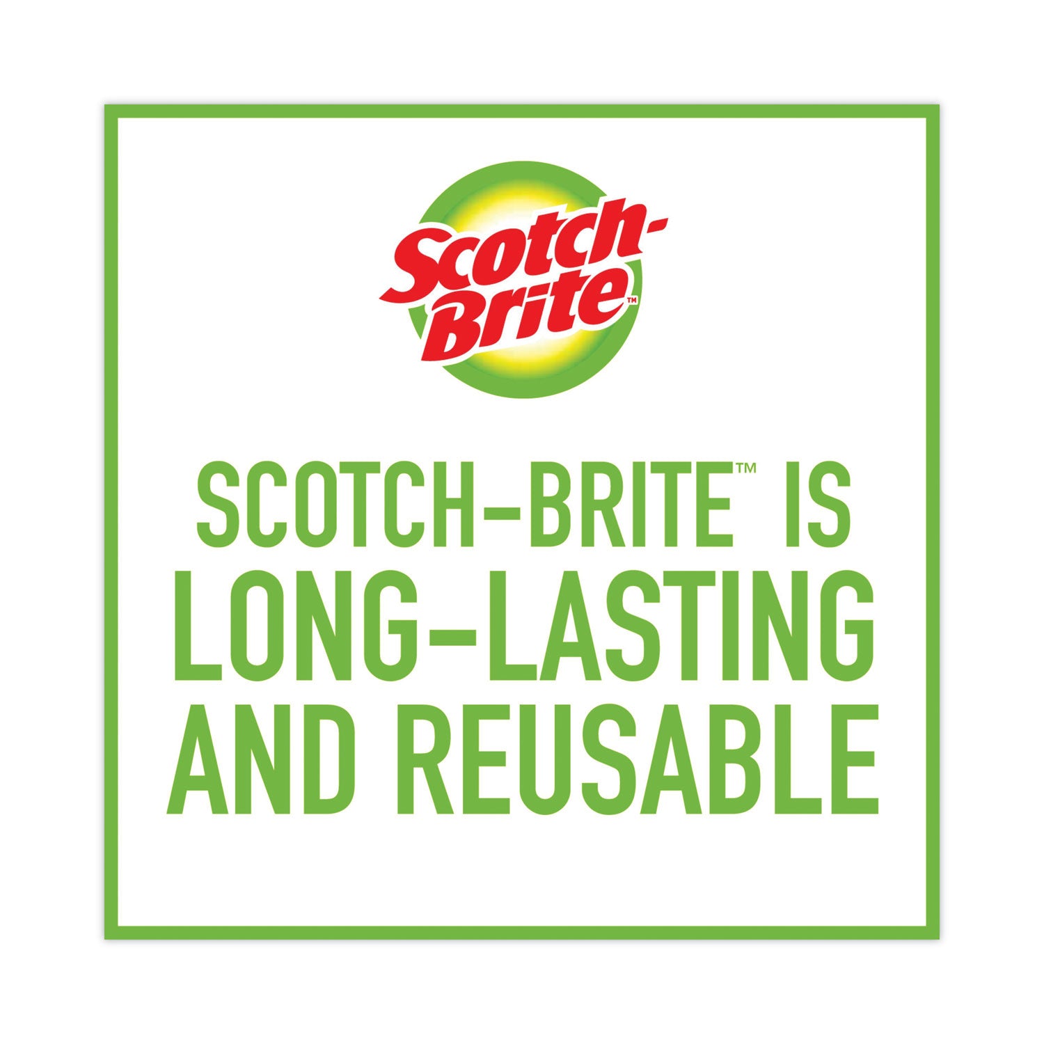 Scotch-Brite® Heavy-Duty Scour Pad, 3.8 X 6, Green, 10/carton