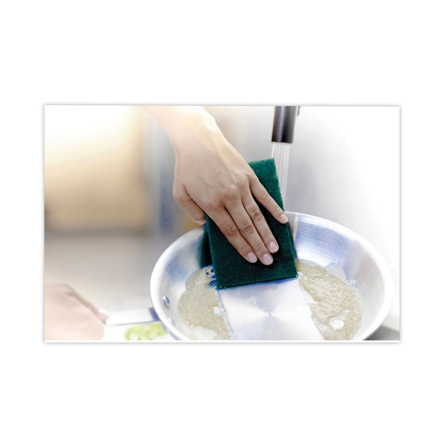 Scotch-Brite® Heavy-Duty Scour Pad, 3.8 X 6, Green, 10/carton