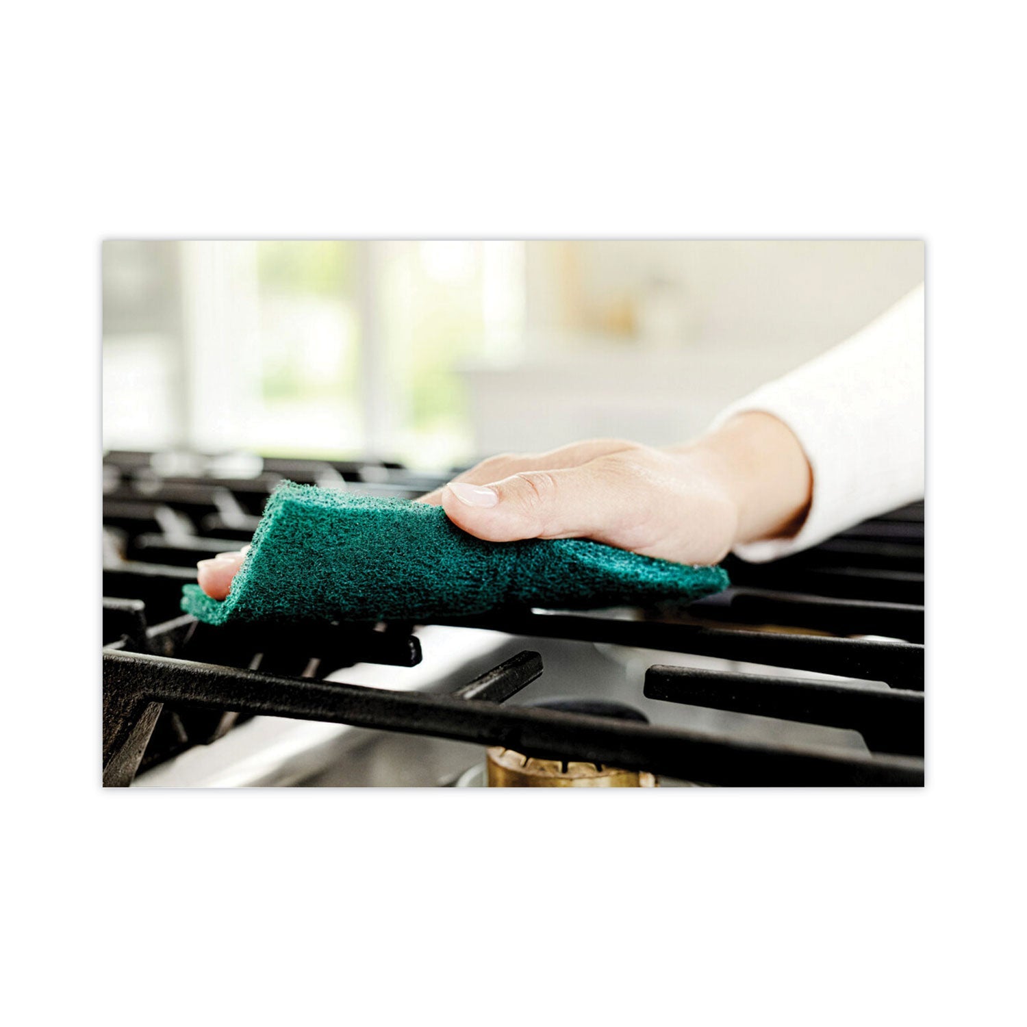 Scotch-Brite® Heavy-Duty Scour Pad, 3.8 X 6, Green, 10/carton