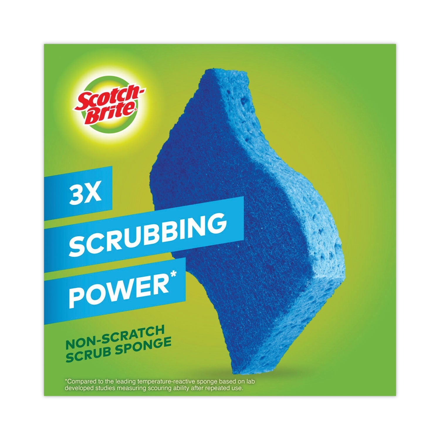 Scotch-Brite® Non-Scratch Multi-Purpose Scrub Sponge, 4.4 X 2.6, 0.8" Thick, Blue, 3/pack