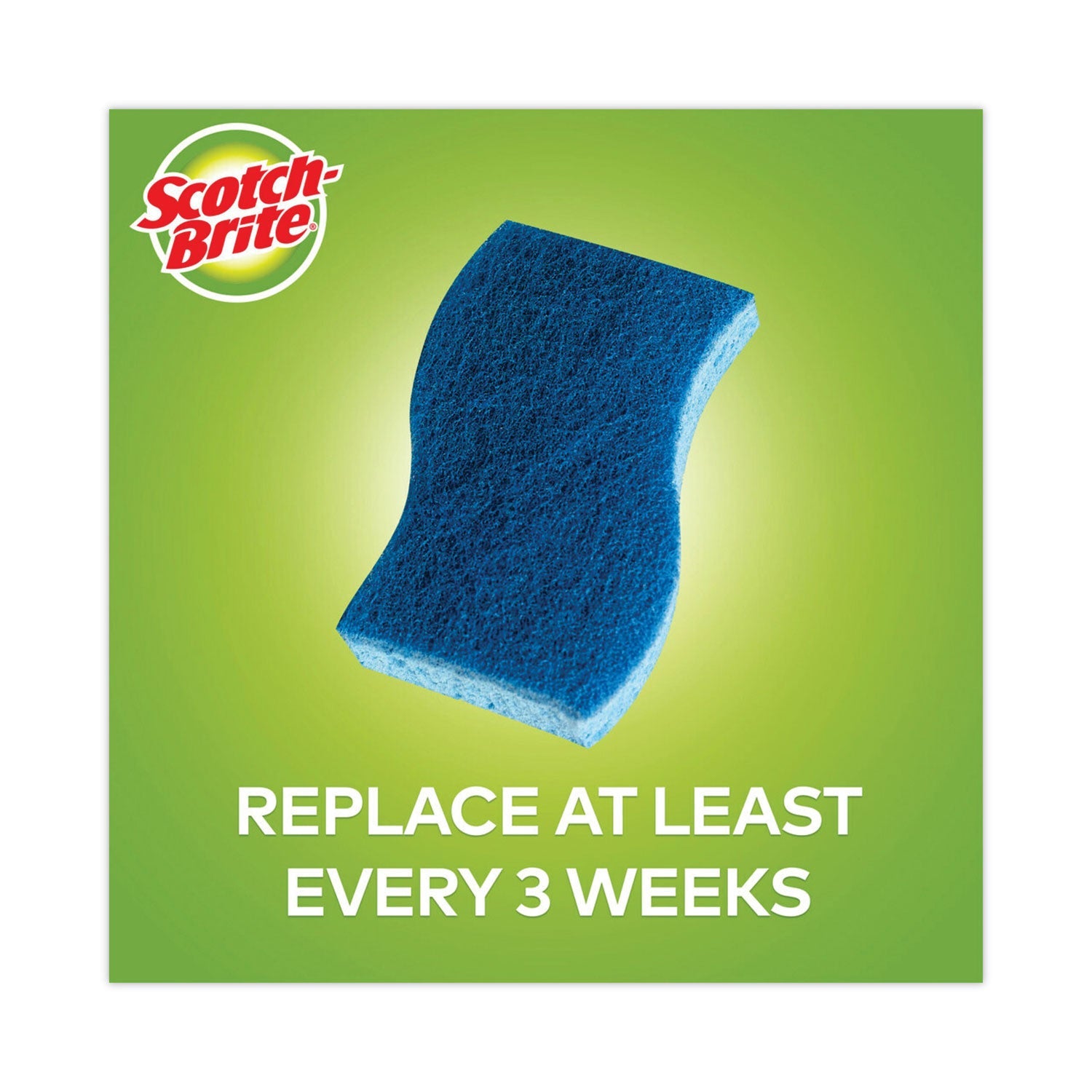 Scotch-Brite® Non-Scratch Multi-Purpose Scrub Sponge, 4.4 X 2.6, 0.8" Thick, Blue, 3/pack