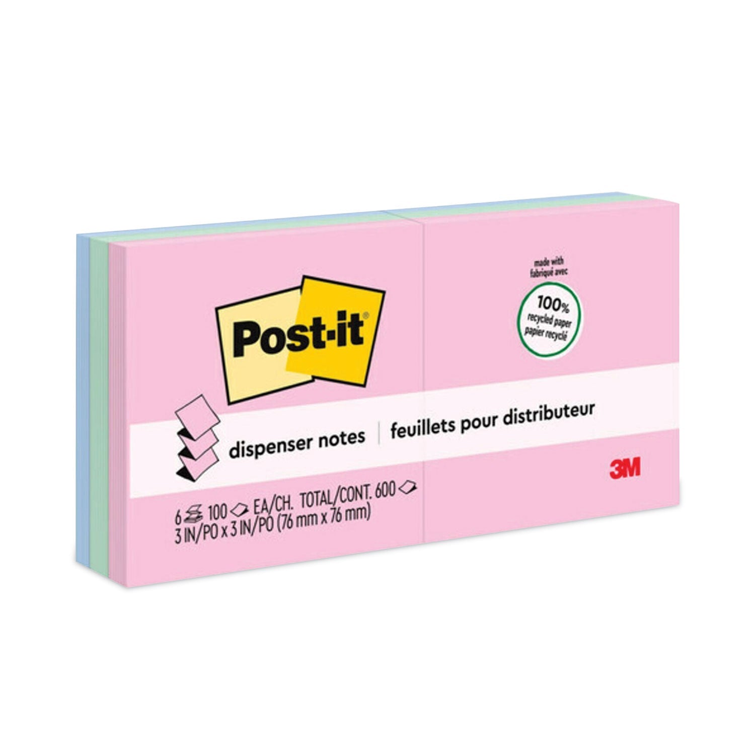 Recycled Pop-up Notes | 3x3 Pastels, 6-Pads