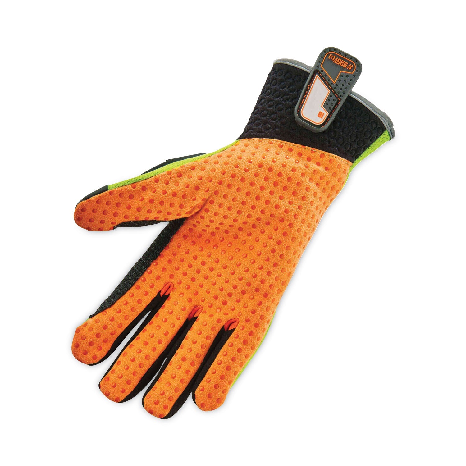 ergodyne® ProFlex 925F(x) Standard Dorsal Impact-Reducing Gloves, Black/Lime, Small, Pair