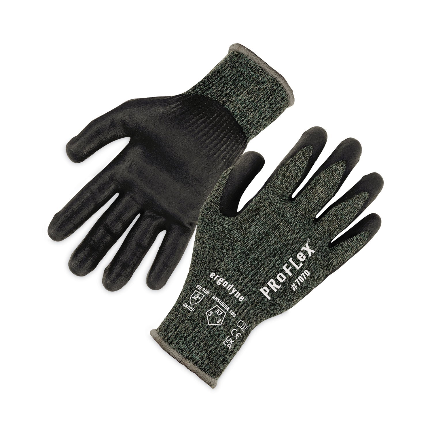 A7 Nitrile CR Gloves | ProFlex 7070 Green M 12-Pack