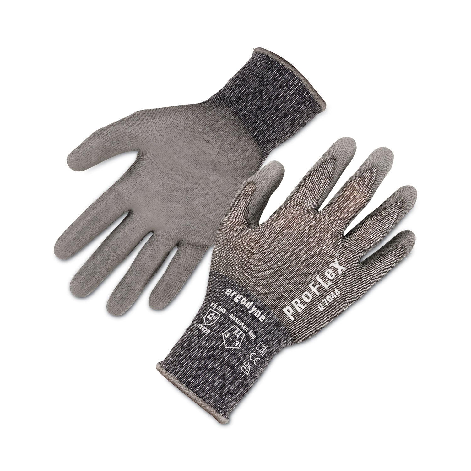 A4 PU Coated CR Gloves | ProFlex 7044 Medium Gray