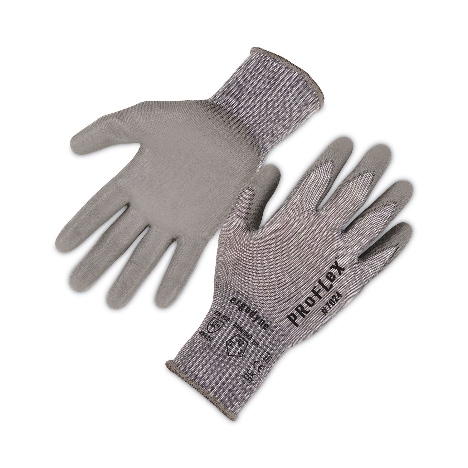A2 PU Coated CR Gloves | ProFlex 7024 Large Gray
