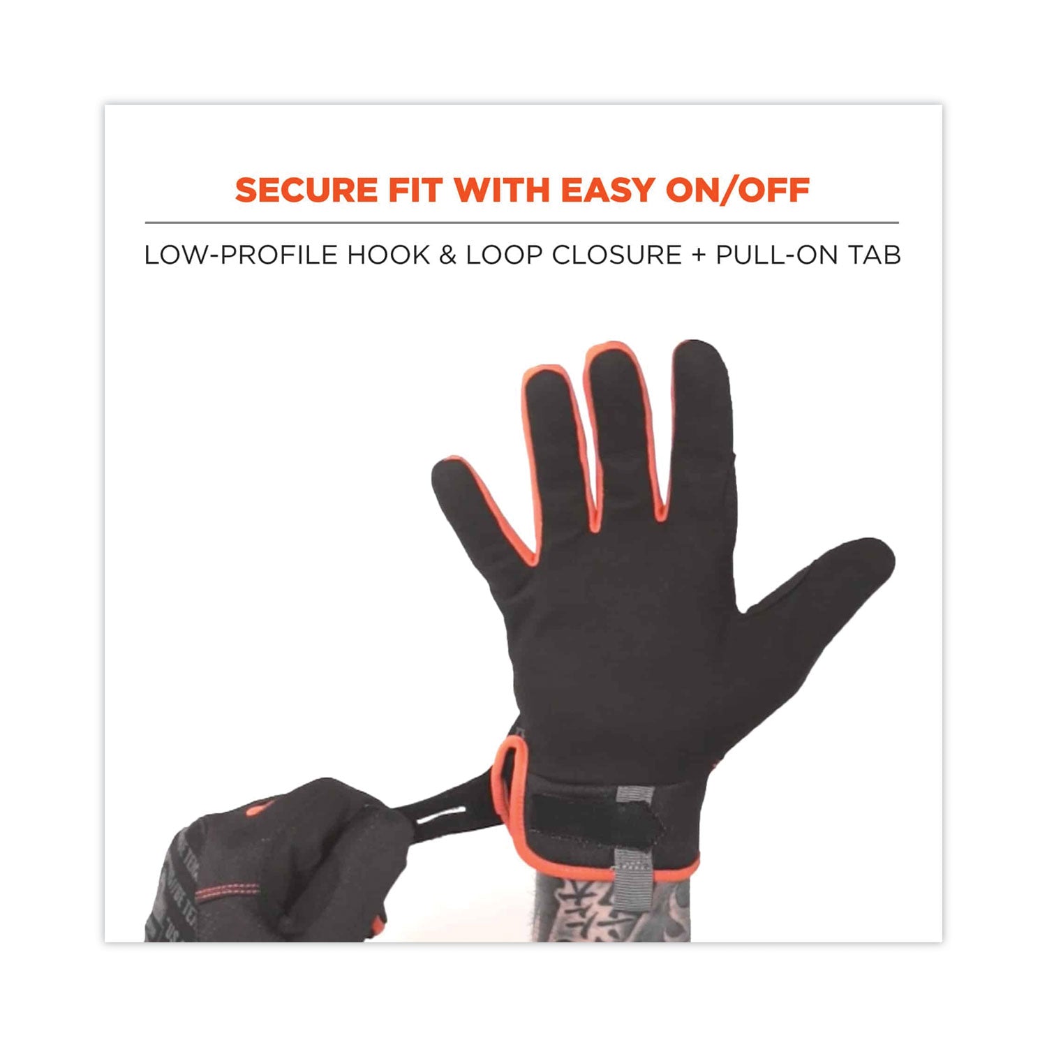 ergodyne® ProFlex 812 Standard Mechanics Gloves, Black, 2X-Large, Pair