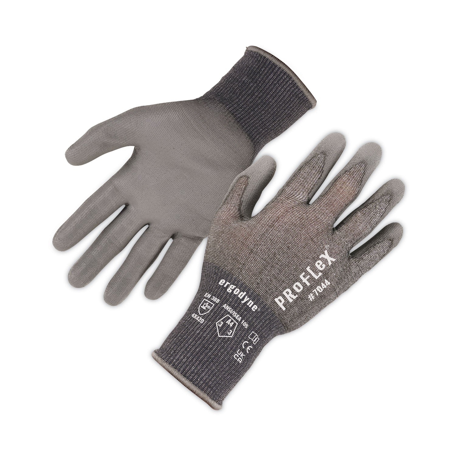 A4 PU Coated CR Gloves | ProFlex 7044 Large Gray