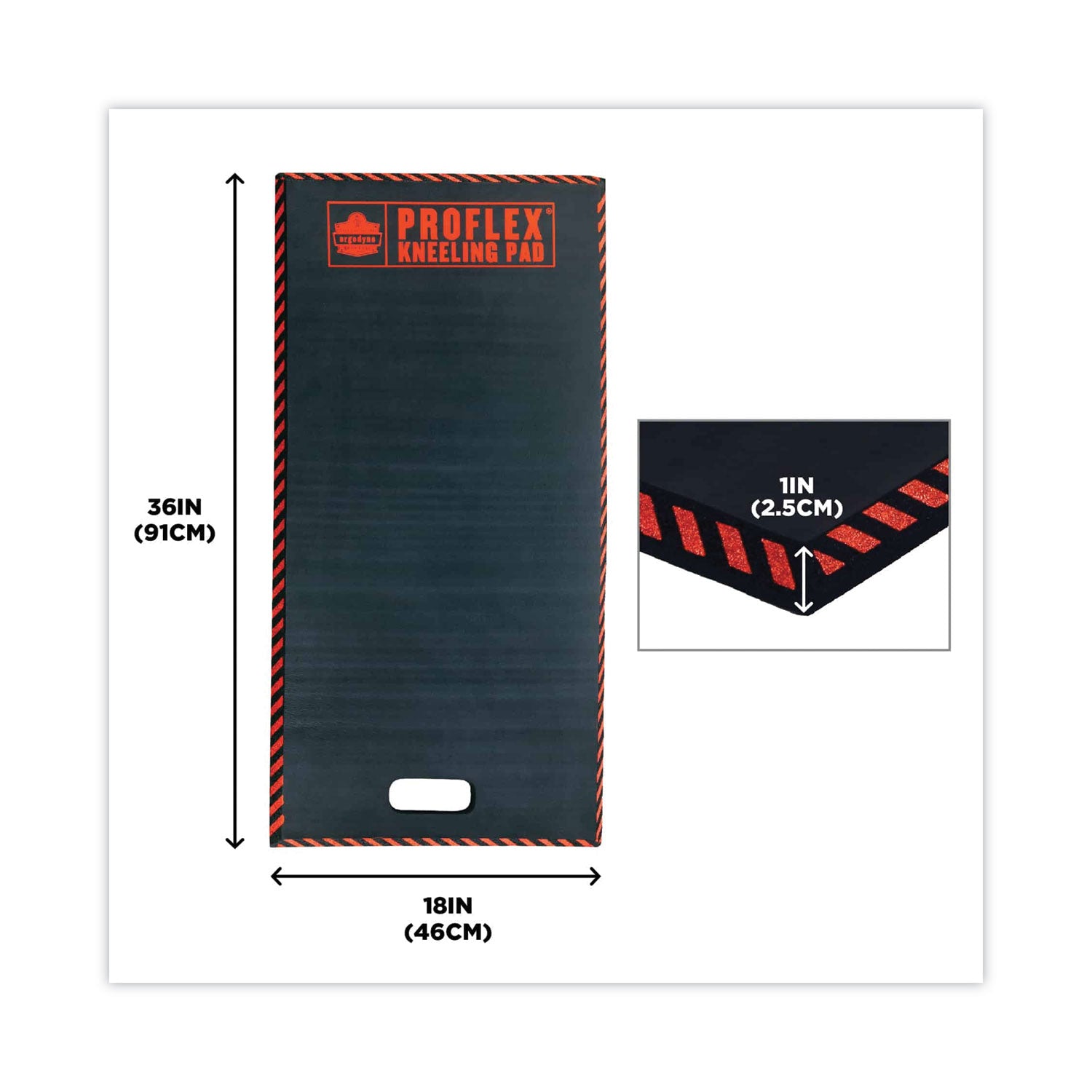 ergodyne® ProFlex 390 XL Foam Kneeling Pad, 1", X-Large, Black - Bloom Skins