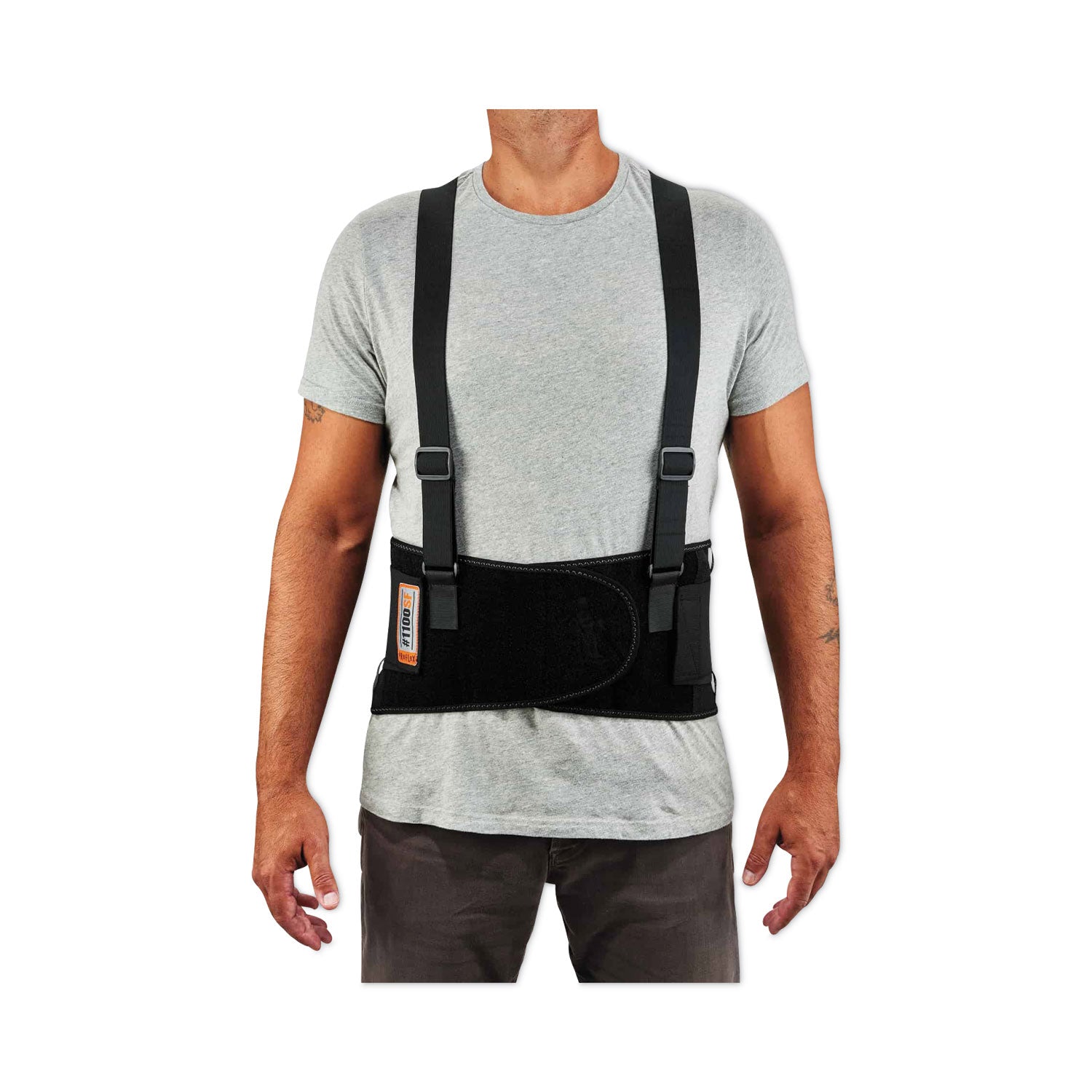 ergodyne® ProFlex 1100SF Standard Spandex Back Support Brace, 2X-Large, 42" to 46" Waist, Black