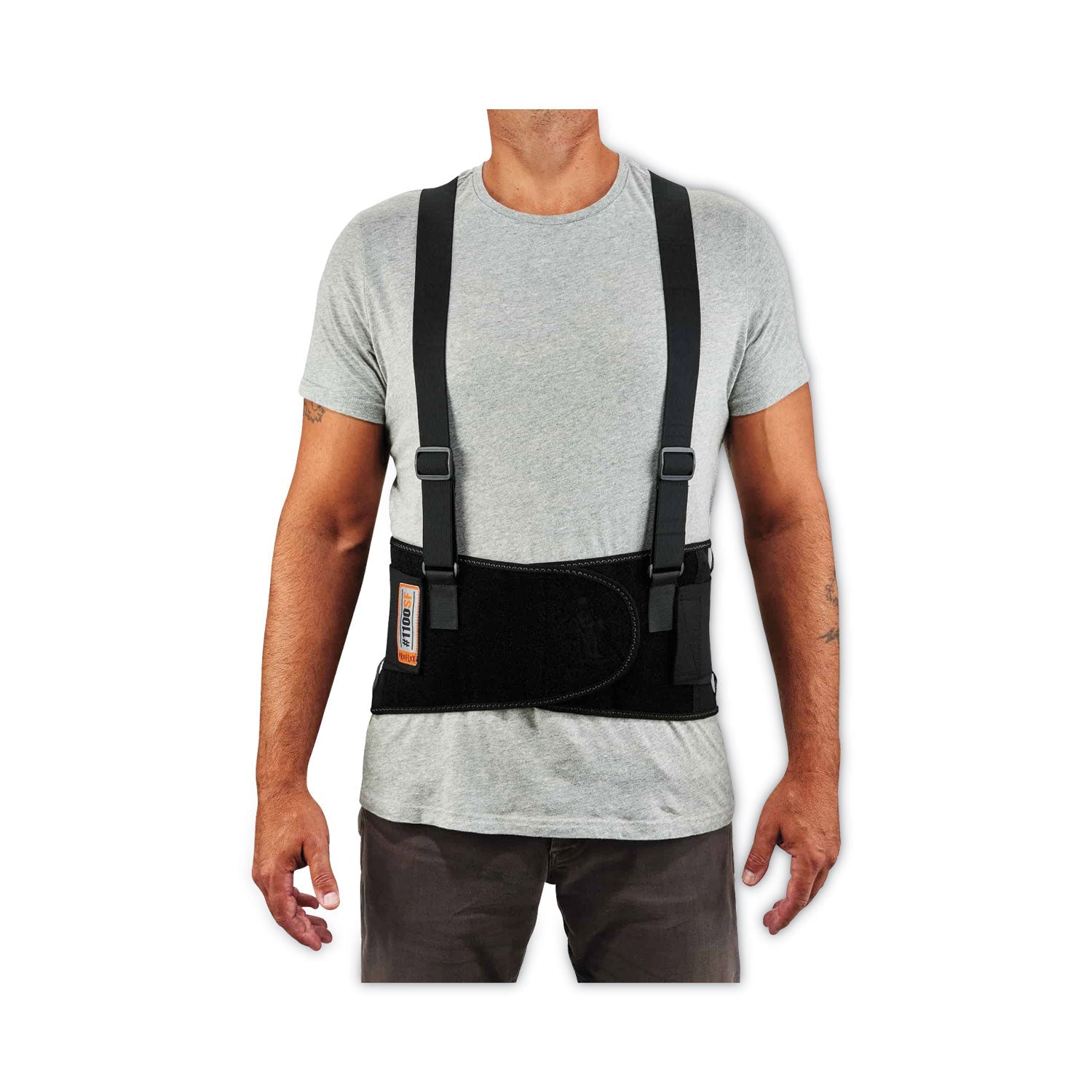 ergodyne® ProFlex 1100SF Standard Spandex Back Support Brace, 3X-Large, 46" to 52" Waist, Black