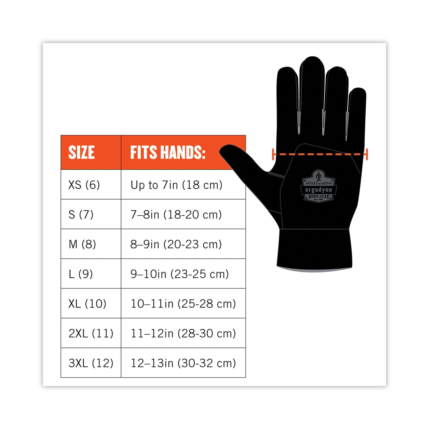 ergodyne® ProFlex 812 Standard Mechanics Gloves, Black, 2X-Large, Pair