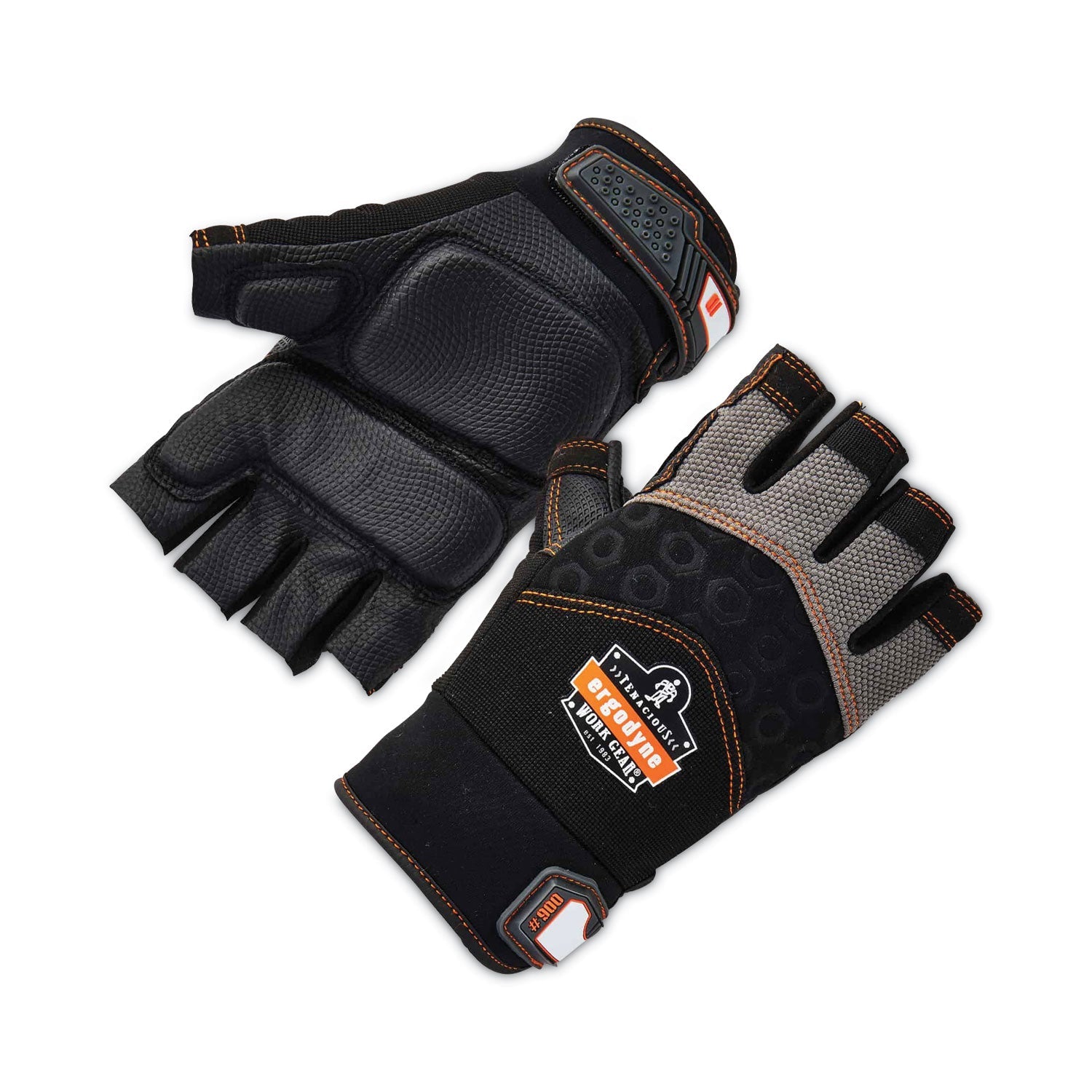 Half-Finger Impact Gloves | ProFlex 900 Medium Black