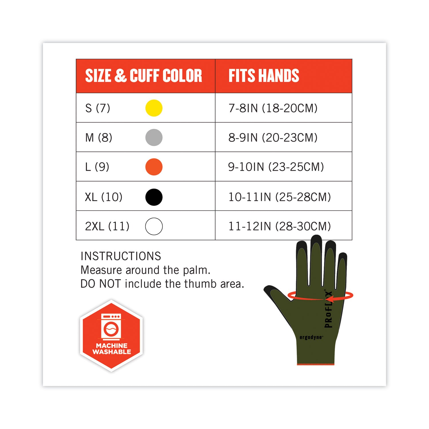ergodyne® ProFlex 7042 ANSI A4 Nitrile-Coated CR Gloves, Green, Small, 12 Pairs/Pack
