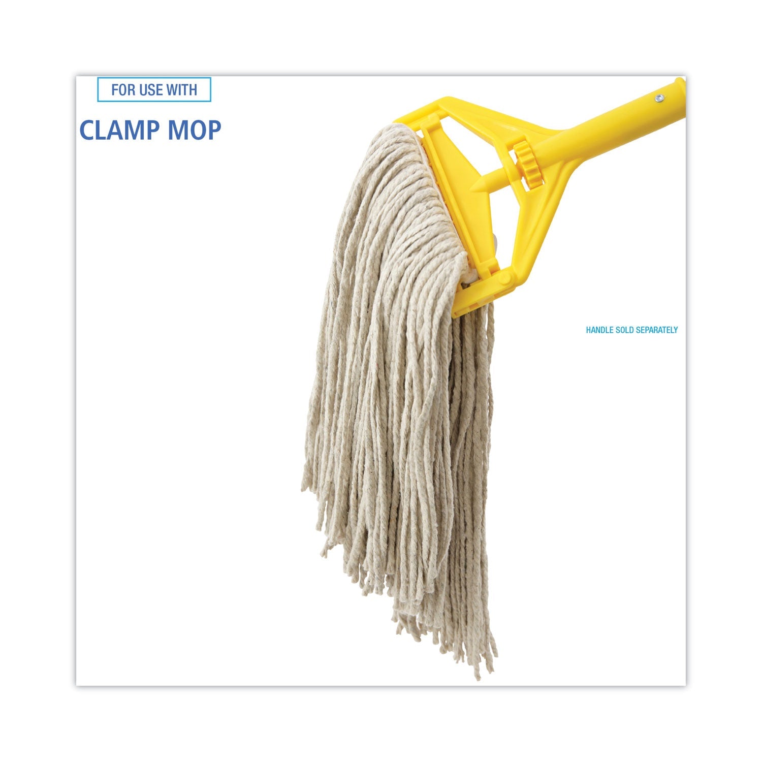 Boardwalk® Premium Cut-End Wet Mop Heads, Cotton, 16oz, White, 12/carton