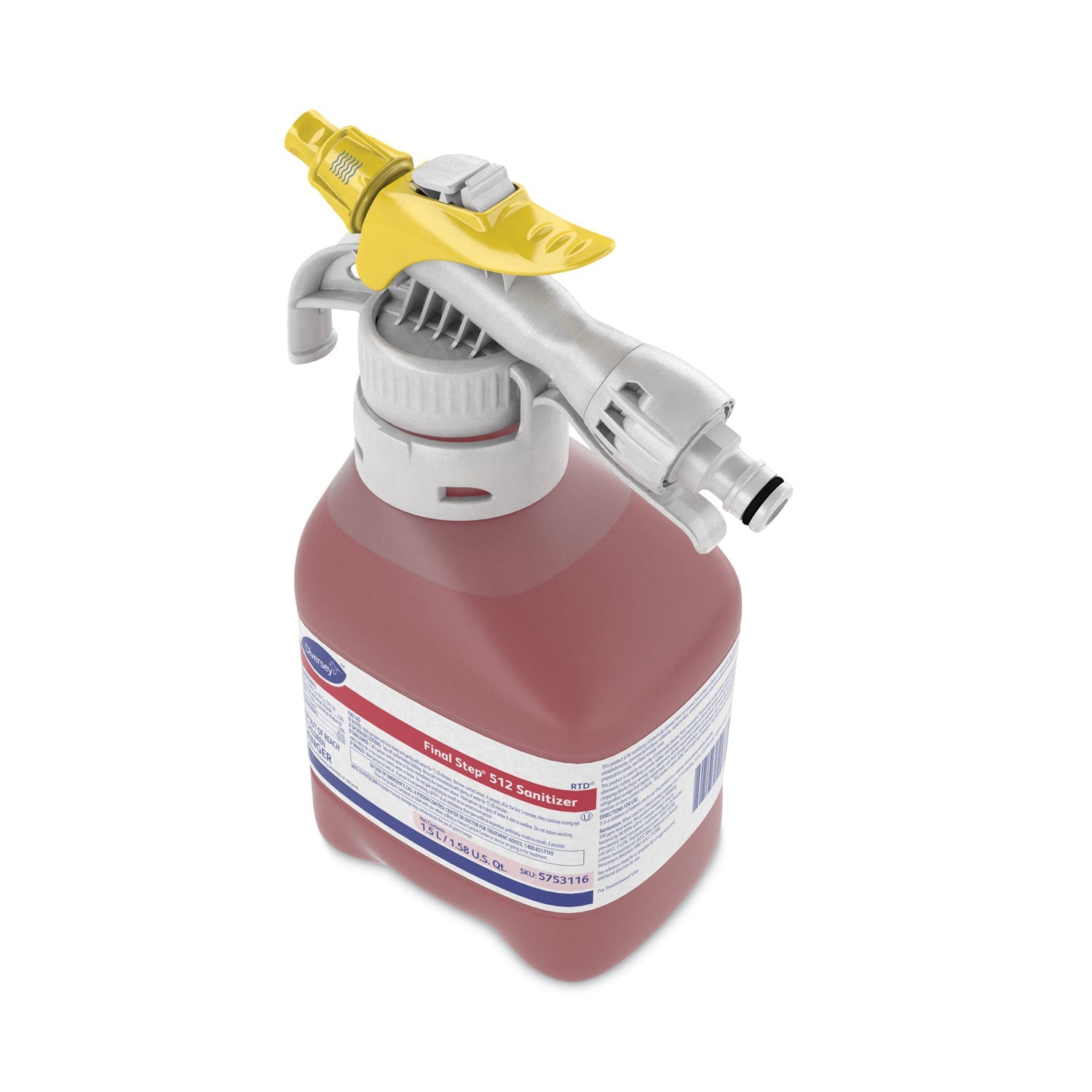 Diversey™ Final Step 512 Sanitizer, Red, 1.5 L RTD Refill, 2/Carton