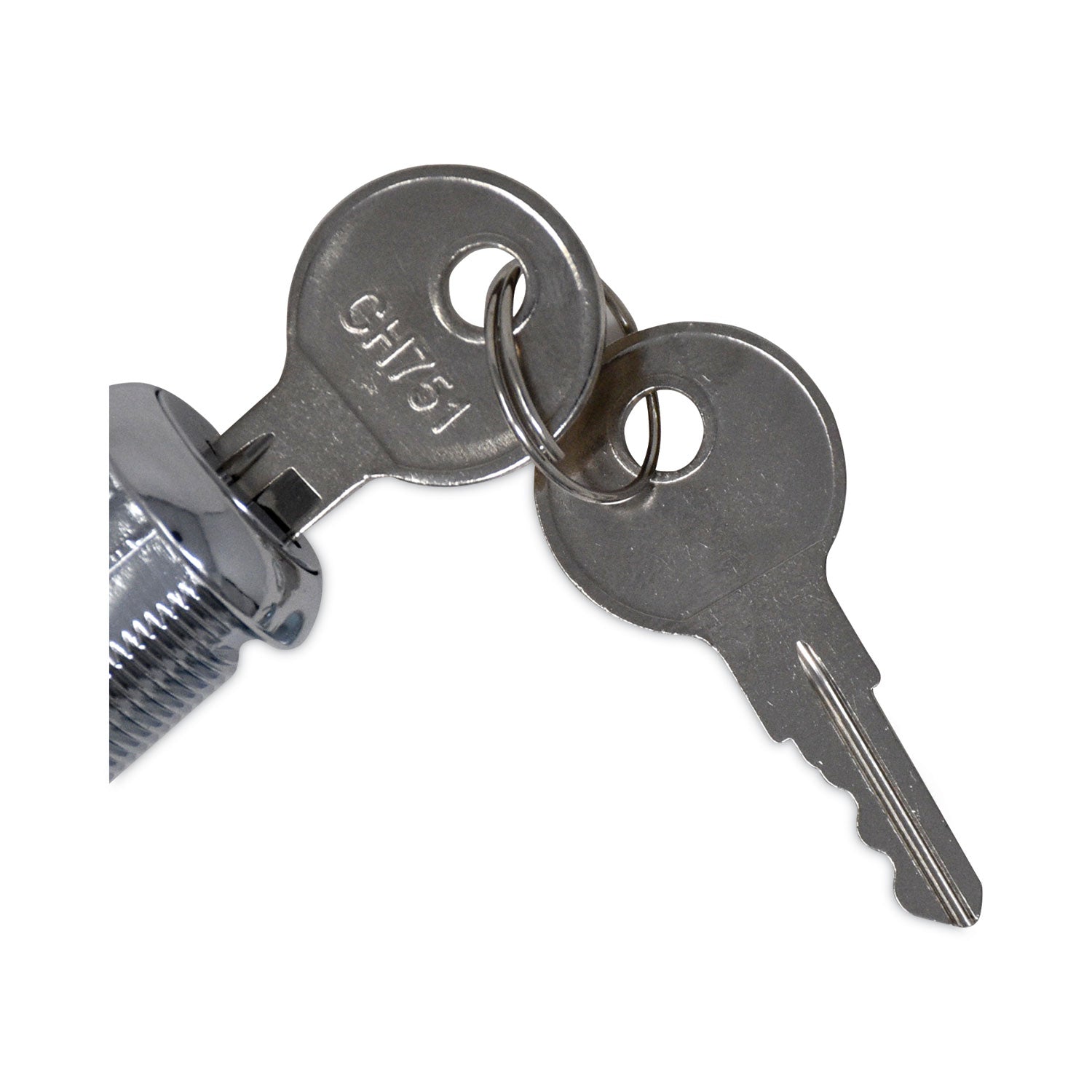 Rubbermaid® Commercial Replacement Lock And Keys For Cleaning Carts, Silver
