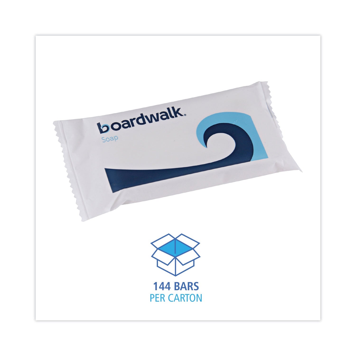 Boardwalk® Face and Body Amenity Soap, Paper Wrapped, Floral Scent, # 3 Bar, 144/Carton