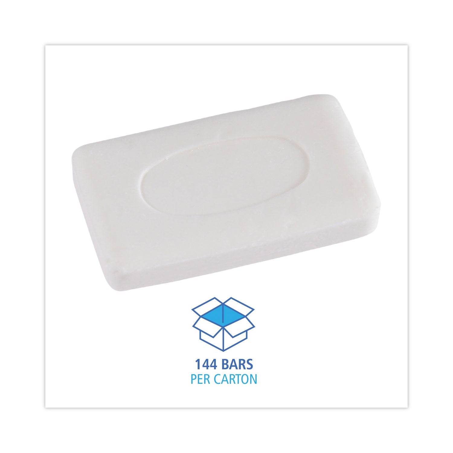 Boardwalk® Face and Body Amenity Soap, Unwrapped, Floral Scent, # 3 Bar, 144/Carton
