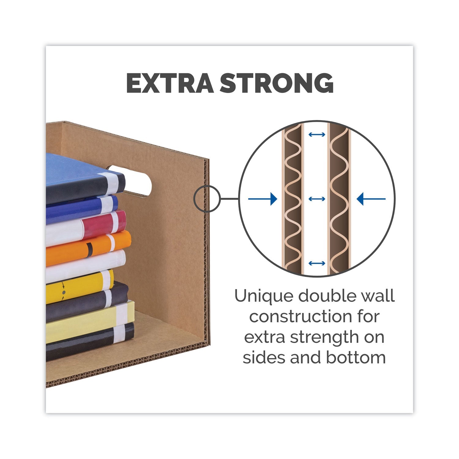 Bankers Box® SmoothMove Classic Moving/Storage Boxes, Half Slotted Container (HSC), Small, 12" x 15" x 10", Brown/Blue, 20/Carton