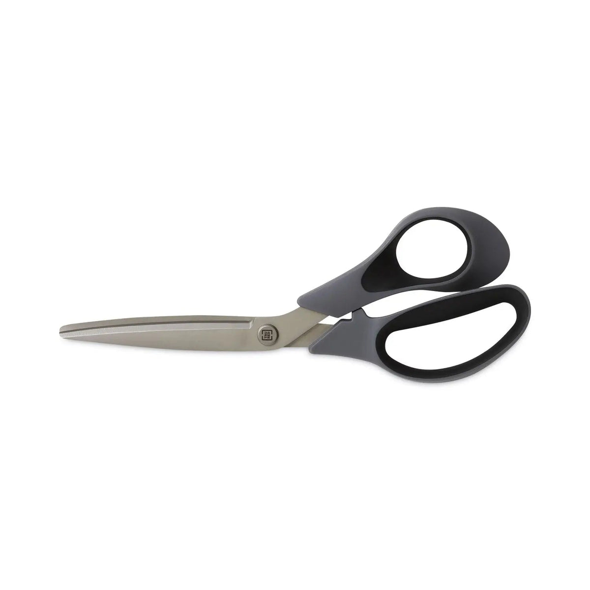 TRU RED™ Non-Stick Titanium-Coated Scissors, 8" Long, 3.86" Cut Length, Offset Gray/Black Handle, Gun-Metal Gray Blades