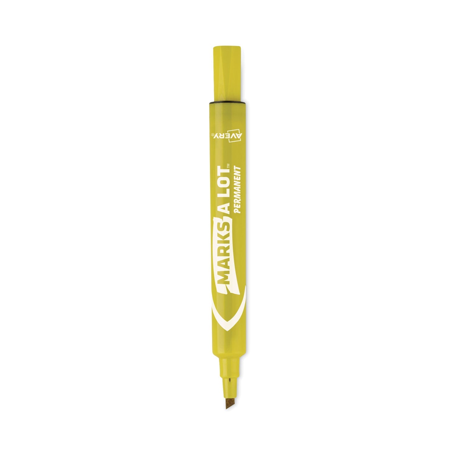 Large Desk-Style Permanent Marker | Yellow | Dozen