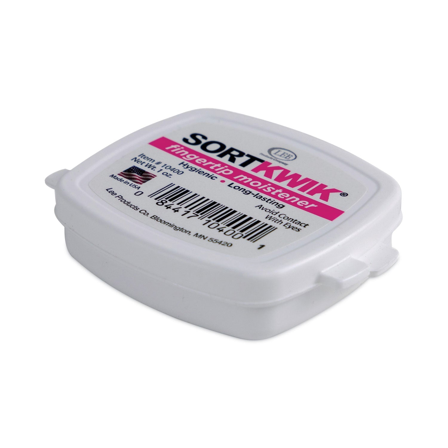 LEE Sortkwik Fingertip Moisteners, 1 Oz, Pink