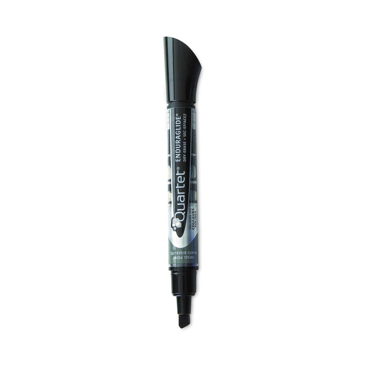 Quartet® Enduraglide Dry Erase Marker, Broad Chisel Tip, Black, Dozen
