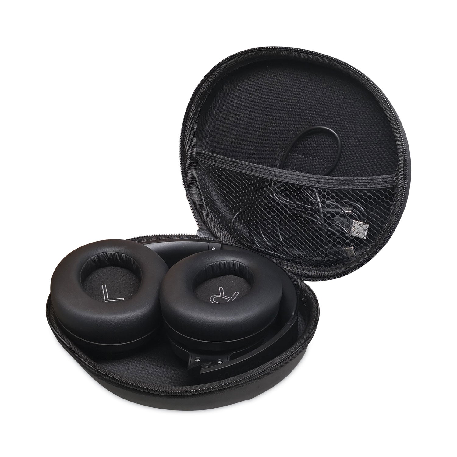 Morpheus 360® SYNERGY HD Wireless Noise Cancelling Headphones Bluetooth Headset with Microphone, 4 ft Cord, Black