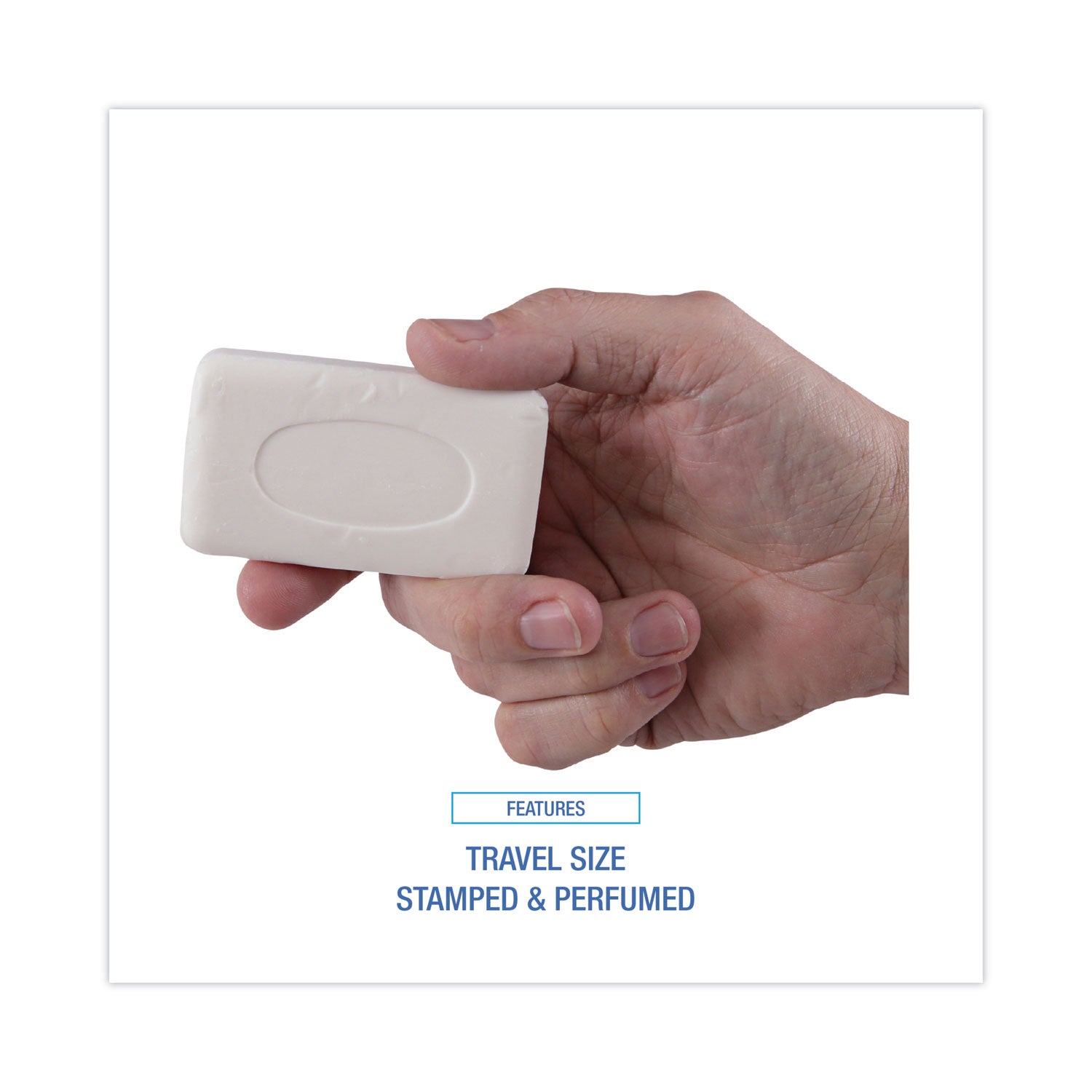 Boardwalk® Face and Body Amenity Soap, Unwrapped, Floral Scent, # 3 Bar, 144/Carton