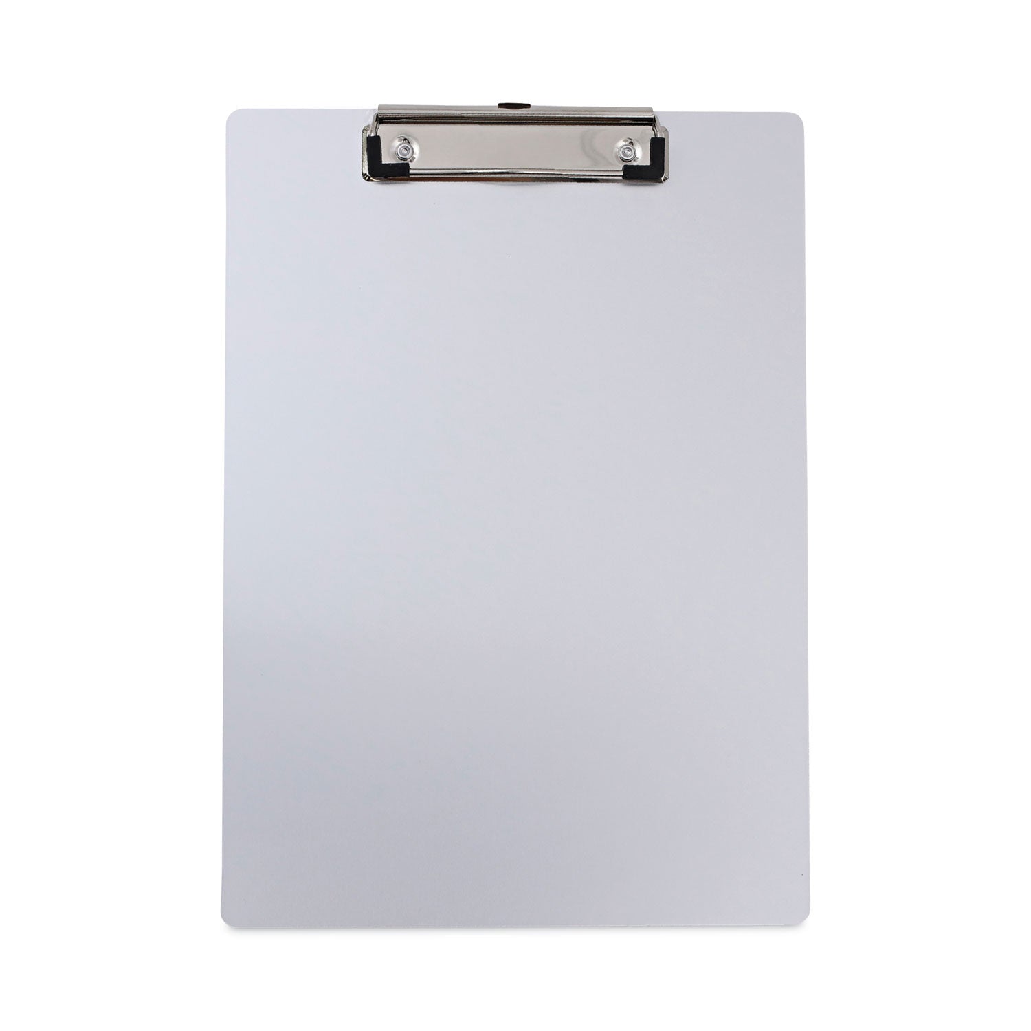Universal® Aluminum Clipboard with Low Profile Clip, 0.5" Clip Capacity, Holds 8.5 x 11 Sheets, Aluminum