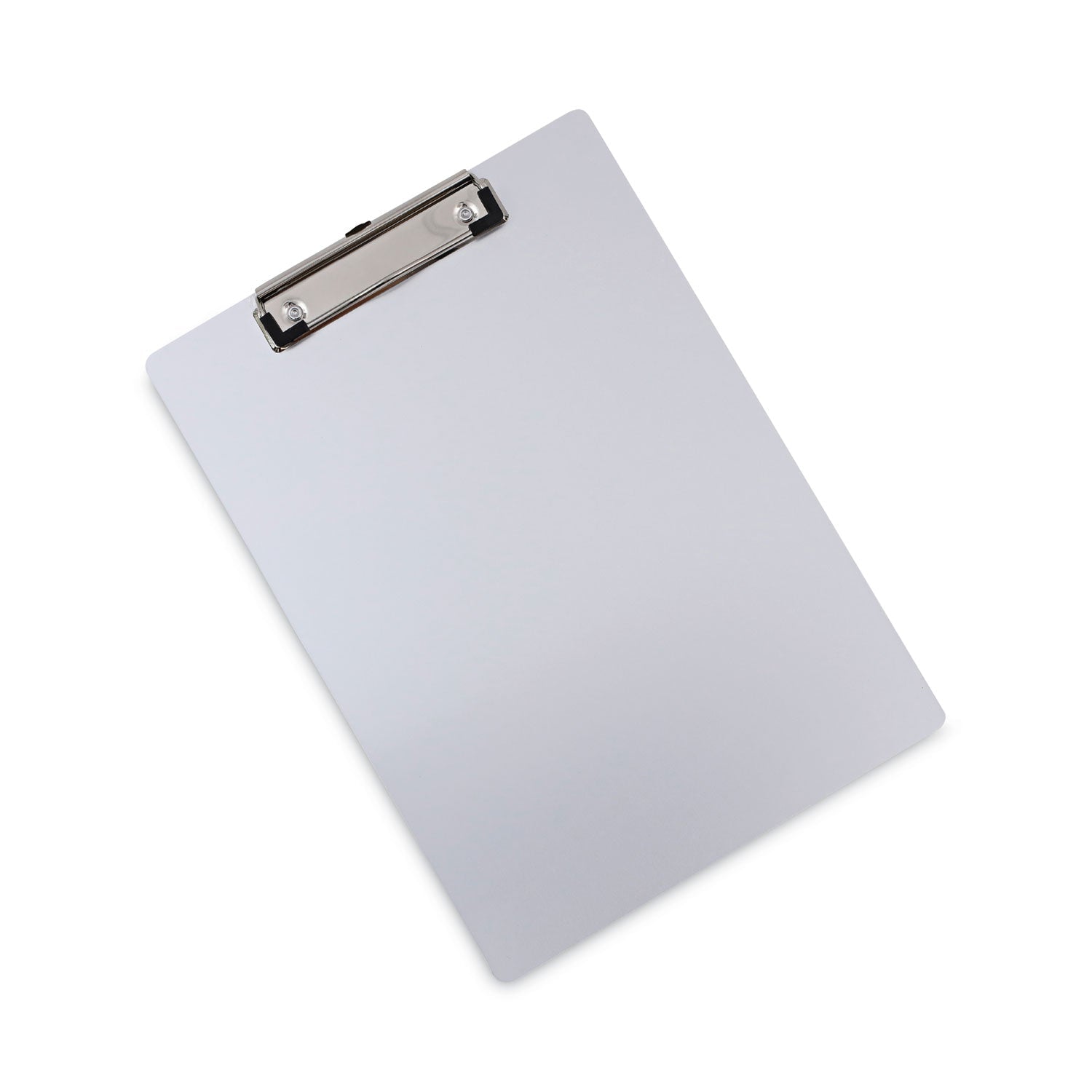 Universal® Aluminum Clipboard with Low Profile Clip, 0.5" Clip Capacity, Holds 8.5 x 11 Sheets, Aluminum
