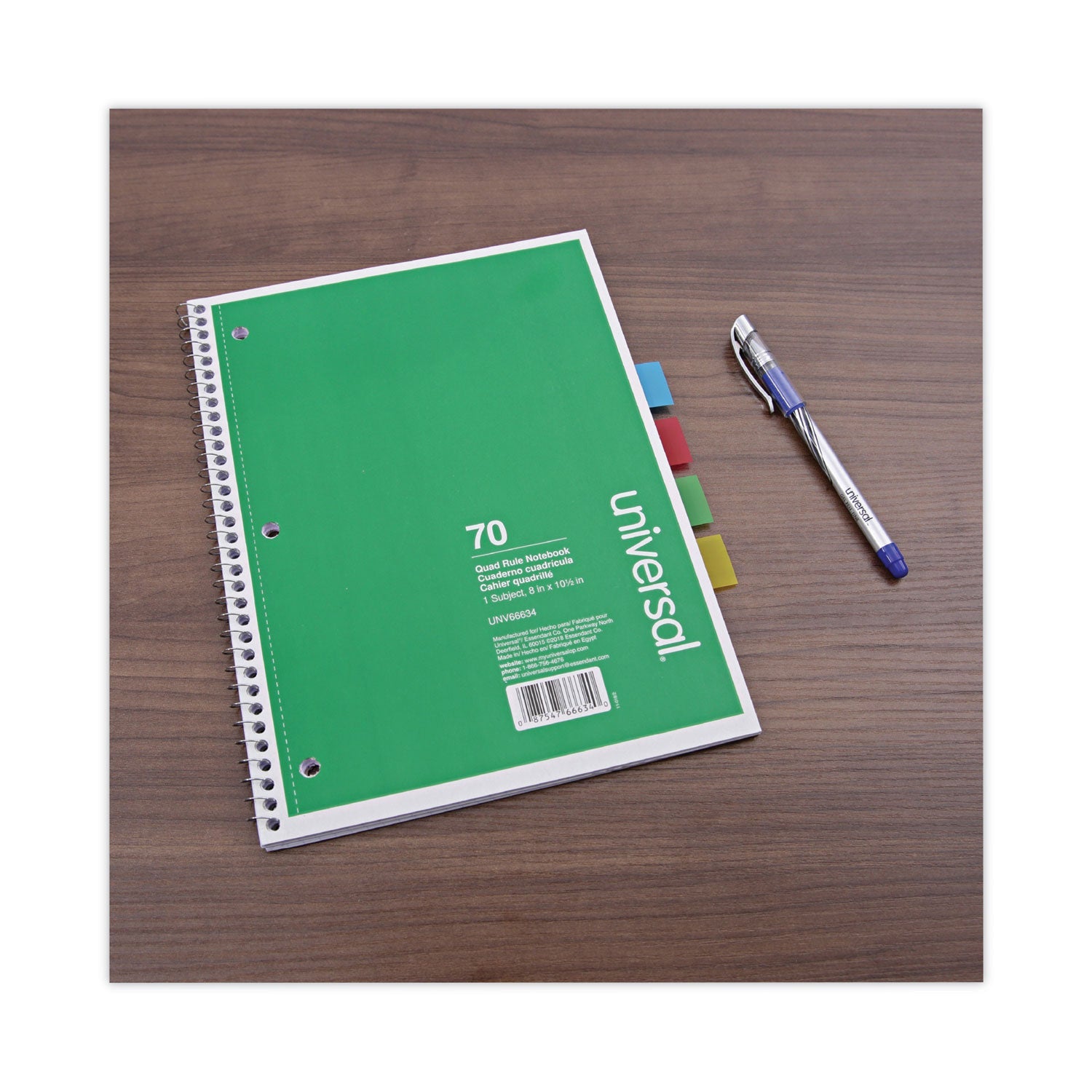 Universal® Page Flags, Green, 50 Flags/dispenser, 2 Dispensers/pack