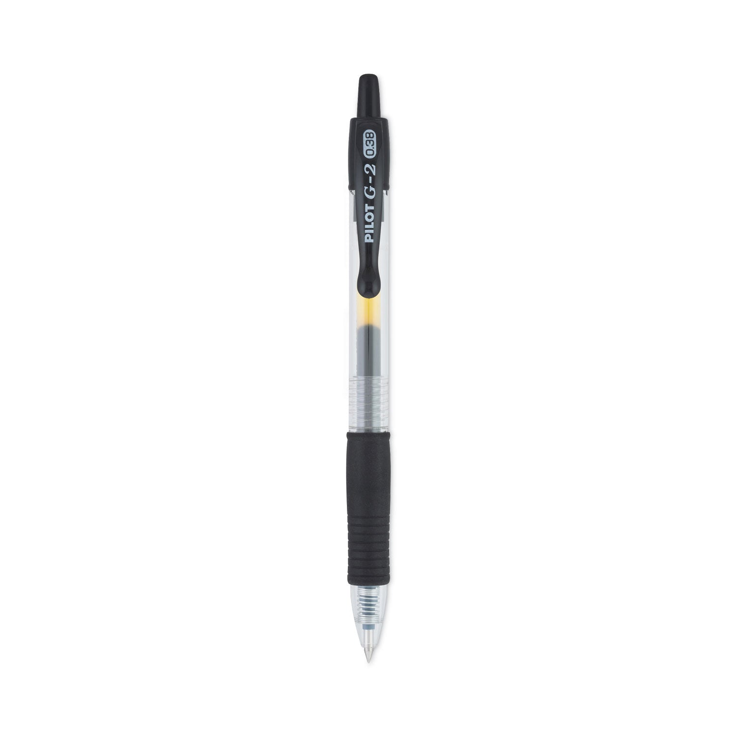 Pilot® G2 Premium Gel Pen Convenience Pack, Retractable, Extra-Fine 0.38 mm, Black Ink, Smoke/Black Barrel, Dozen