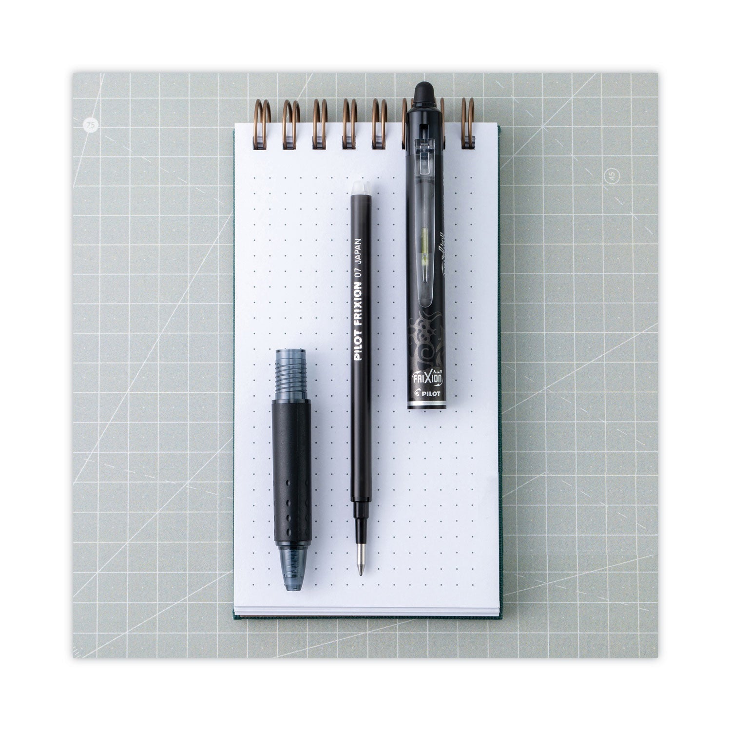 Pilot® Refill For Pilot Frixion Erasable, Frixion Ball, Frixion Clicker And Frixion Lx Gel Ink Pens, Fine Tip, Black Ink, 3/pack