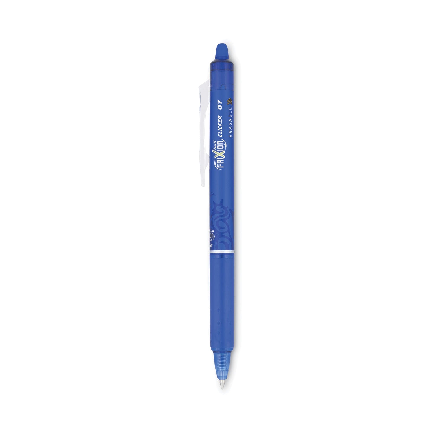 Pilot® Frixion Clicker Erasable Gel Pen, Retractable, Fine 0.7 Mm, Blue Ink, Blue Barrel