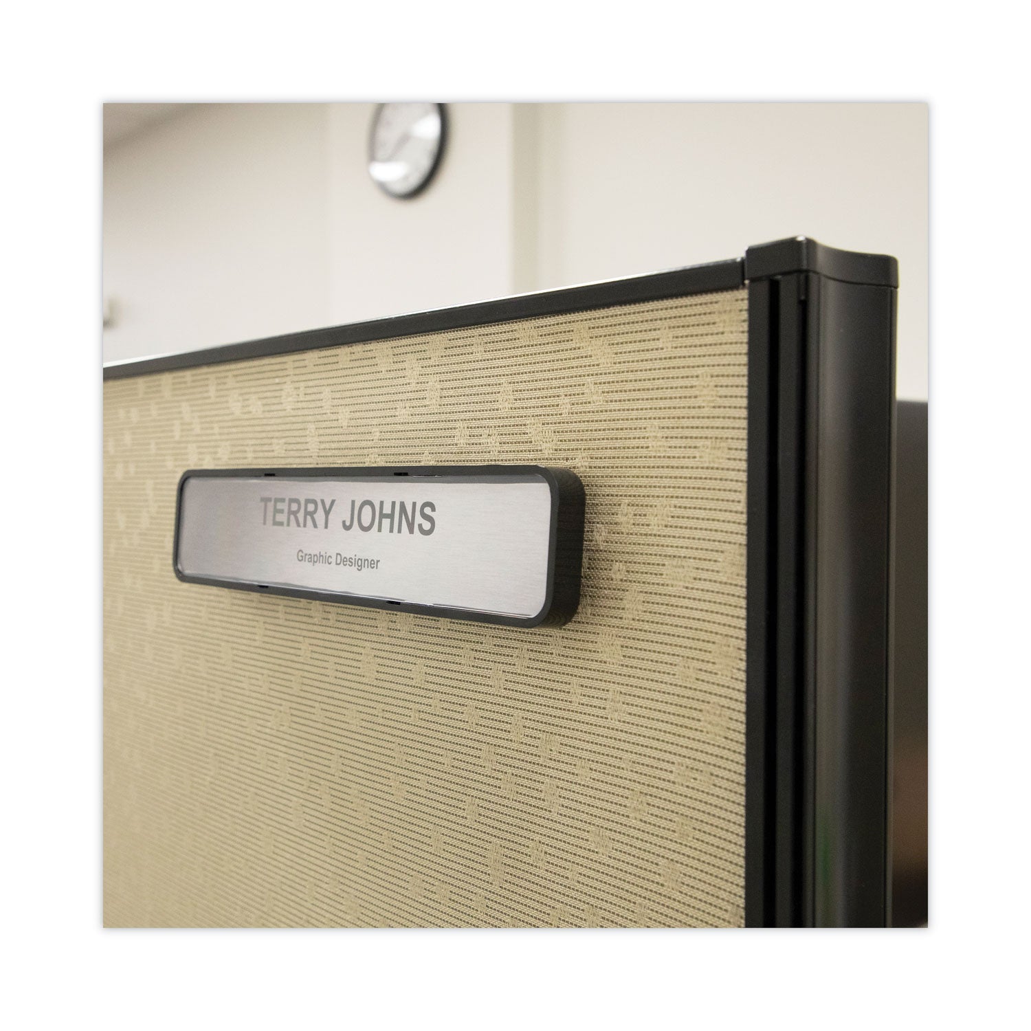 Advantus Panel Wall Sign Name Holder, Acrylic, 9 X 2, 6/pack, Clear
