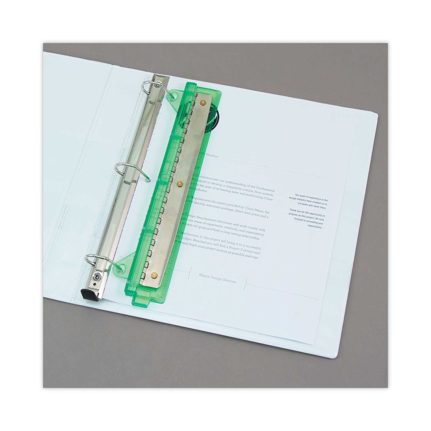 McGill™ 6-Sheet Trident Binder Punch, Three-Hole, 1/4" Holes, Assorted Colors