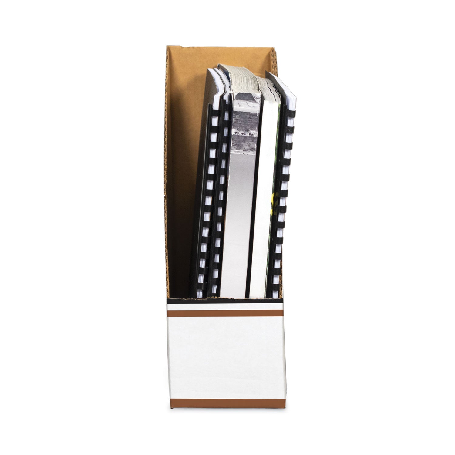 Bankers Box® Corrugated Cardboard Magazine File, 4 X 9 X 11.5, Wood Grain, 12/carton